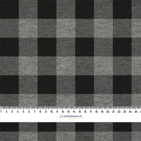 VICHY GITTER SCHWARZ  / öko melange - Sommersweat
