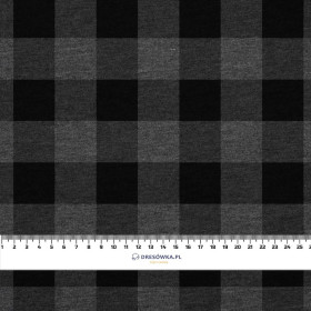 VICHY GITTER SCHWARZ  / graphit - Sommersweat