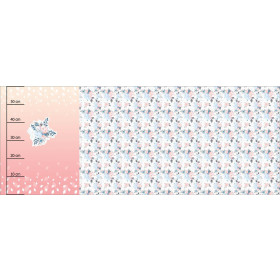 EISBLUMENSTRAUß / Ombre (VERZAUBERTER WINTER) - panoramisches Paneel (60 x 155cm)