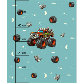 MONSTER TRUCK M. 1 - Paneel (60cm x 50cm)  Baumwoll Webware