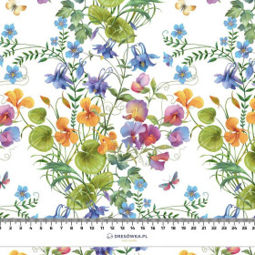 BUKOLISCHE BLUMEN - Viskose Webware