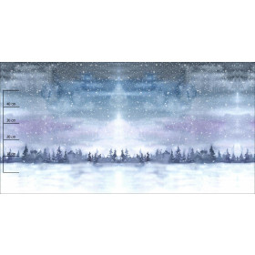 WINTERLANDSCHAFT M. 2 (GEMALTER WALD) - Paneel (80cm x 155cm) Sommersweat