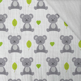 KOALA UND BLÄTTER (TIERGARTEN) - Baumwoll Musselin