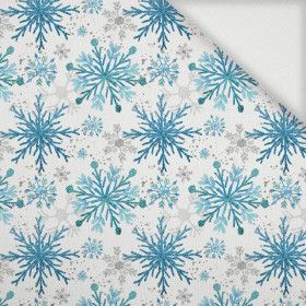 BLAUE SCHNEEFLOCKEN M. 2 - Webware für Tischdecken