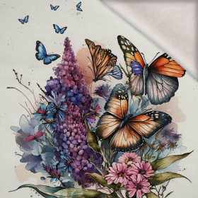 BEAUTIFUL BUTTERFLY MS. 1 - Paneel (75cm x 80cm) Wintersweat angeraut mit Elastan ITY