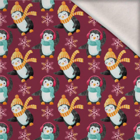 PINGUINE / SCHNEEFLOCKEN m. 2 (WEIHNACHTSPINGUINE) - Wintersweat angeraut mit Elastan ITY