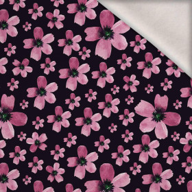 ROSA BLUMEN M. 5 / schwarz - Wintersweat angeraut mit Elastan ITY