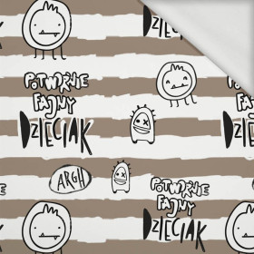 POTWORNIE FAJNY DZIECIAK / BEIGE STREIFEN (SCHULZEICHNUNGEN) - Sommersweat