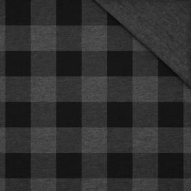 VICHY GITTER SCHWARZ  / graphit - Sommersweat
