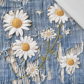 DAISIES DENIM IMITATION M. 3 - Baumwoll Webware