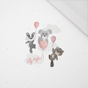 FLY HIGH M. 2 / Rosa - Paneel (60cm x 50cm) SINGLE JERSEY 