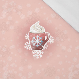 EINE TASSE HEIßE SCHOKOLADE (WEIHNACHTSZEIT) - SINGLE JERSEY panoramisches Paneel 