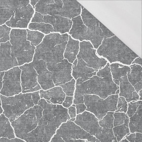 VERBRANNTE ERDE (weiß) / ACID WASH (grau) - bio single jerset mit Elastan Sommersweat