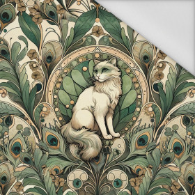 ART NOUVEAU CATS & FLOWERS M. 1 - Paneel (75cm x 80cm) Wasserabweisende Webware