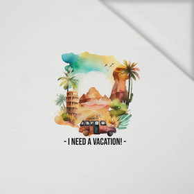 I NEED A VACATION - Paneel (40cm x 40cm) Viskose-Jersey 