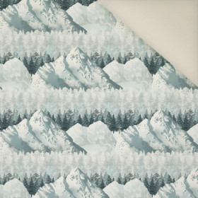 SCHNEEBEDECKTE GIPFEL (WINTER IM GEBIRGE) / klein- Polster- Velours