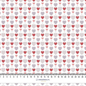 HERZPERLEN / weiß (VALENTINES HERZEN) - Baumwoll Webware