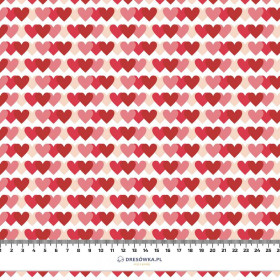 VALENTINESHERZEN m. 3 / weiß (WALENTINESMIX) - Baumwoll Webware