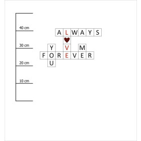 KREUTSWORTRÄTZEL (BE MY VALENTINE) - Paneel 75cm x 80cm