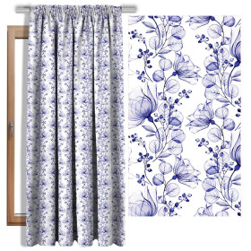 BLUMEN Ms. 4 (Very Peri) - Baumwoll Musselin