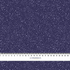 STERNENKONSTELLATION ( GALAXIE ) / dunkelblau- Single Jersey mit Elastan