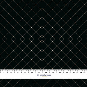 GOLDENER STICH / SCHWARZ- Single Jersey mit Elastan