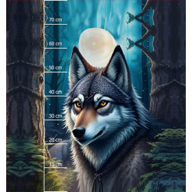 MOON WOLF - Paneel (75cm x 80cm) Wasserabweisende Webware