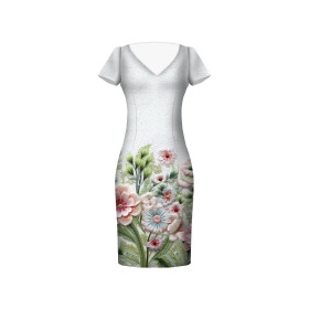 FLOWERS 3D Ms. 16 - Kleid-Panel Leinen 100%