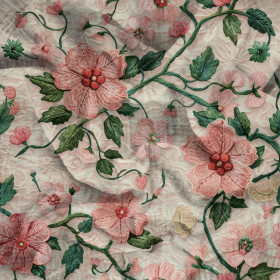 FLOWERS 3D M. 5 - Baumwoll Musselin