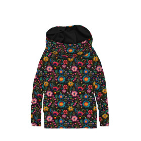 Sweatshirt mit Schalkragen und Fledermausärmel (FURIA) - FLOWERS 3D m. 9 - Nähset