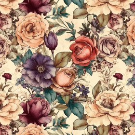 FLOWERS WZ.39 - Baumwoll Musselin
