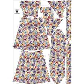 WICKEL MIDI KLEID (BIANCA) -  FLOWERS wz.42 - Nähset