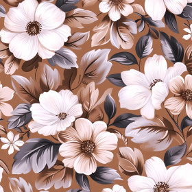 FLOWERS WZ.6/ Mocha Mousse  - Hydrophober angerauter Wintersweat