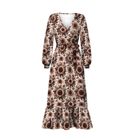 FLOWERS WZ.7/ Mocha Mousse  - Hydrophober angerauter Wintersweat
