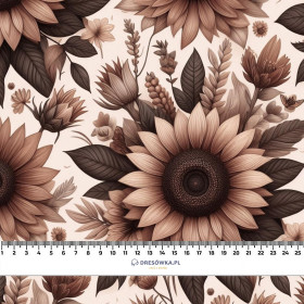 FLOWERS WZ.7/ Mocha Mousse  - Hydrophober angerauter Wintersweat
