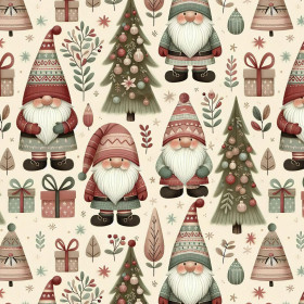 GNOMES CHRISTMAS WZ.1 - schnelltrocknende Webware