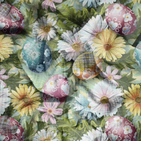 HAPPY EASTER WZ.10 - Baumwoll Musselin