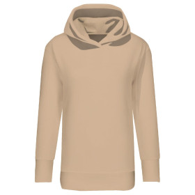 LANGES DAMEN HOODIE (MEGI) - HAZELNUT / beige - Sommersweat