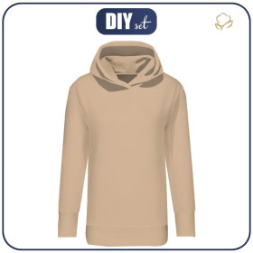 LANGES DAMEN HOODIE (MEGI) - HAZELNUT / beige - Sommersweat