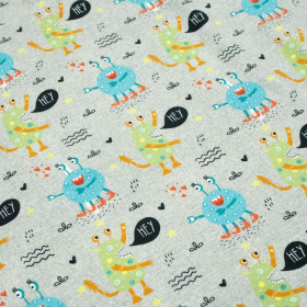 HEY DIE MONSTER - bio single jerset mit Elastan TE210 Sommersweat