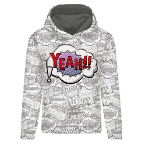 CLASSIC DAMEN HOODIE (POLA) - COMICS / yeah (violet - rot) - Sommersweat