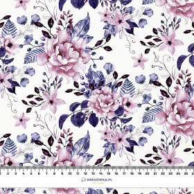 HAGEBUTENBLÜTE MS. 1 (BLÜHENDE WIESE) (Very Peri) - Bamboo fabric 170g