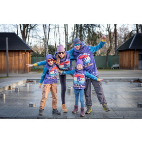HYDROPHOBER HOODIE UNISEX - FLOWERS MS.10/ Mocha Mousse - Nähset