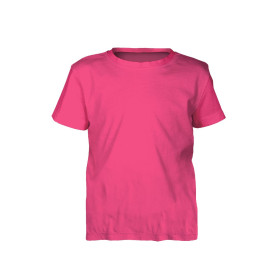 2-PACK - BASIC KINDER T-SHIRT - HIMBEERE (DARK PINK) - Nähset