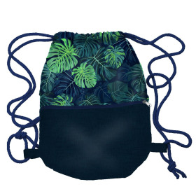 TURNBEUTEL MIT TASCHE - MONSTERA 2.0 / navy - Nähset