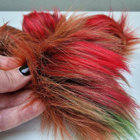 Kunstfell Pompon 12 cm - MULTICOLOR 2