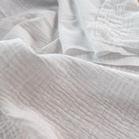 Baumwoll Musselin Double Gauze - WEISS