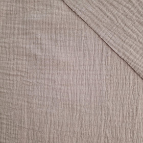 Baumwoll Musselin Double Gauze - CAFE LATTE