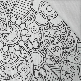 MEHNDI SCHWARZ / weiß - Baumwoll Musselin