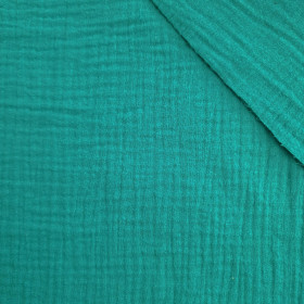 Baumwoll Musselin Double Gauze - SMARAGD 